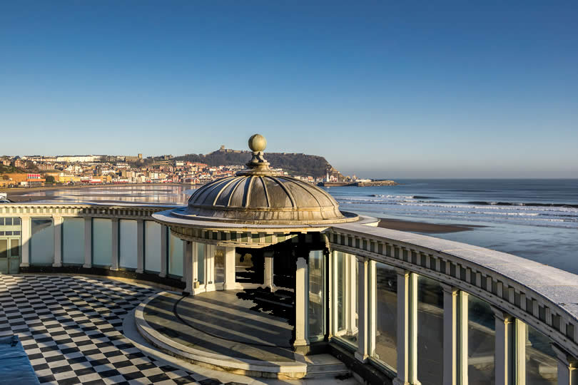 Scarborough UK beach view