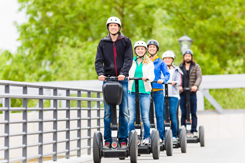 people taking a segway tour in Britain