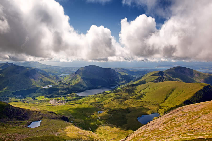 View of Mount Snowdon from the Llanberis Pass