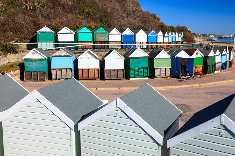 Beach huts at Bournemouth