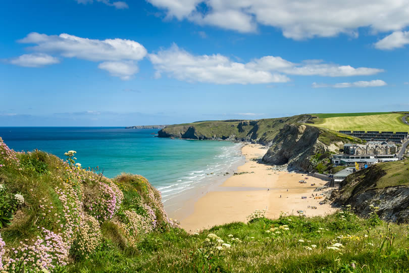 Cornwall beach and cliffs