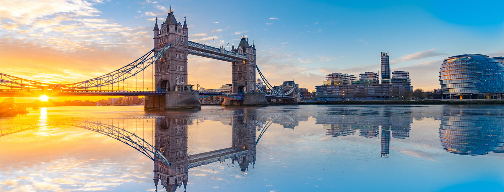 London Bridge and Thames River sunset
