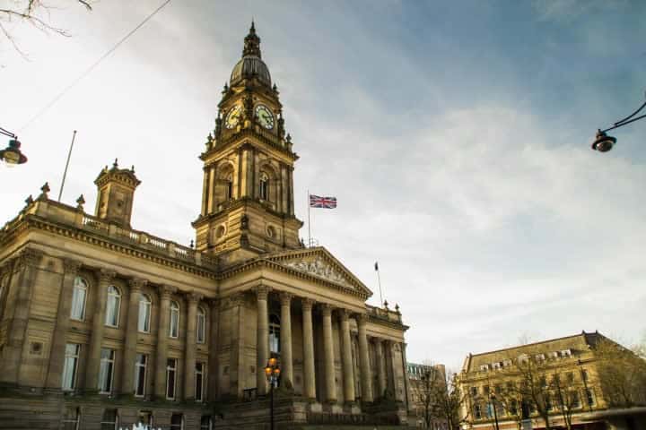 Bolton Town Hall in Victoria Square