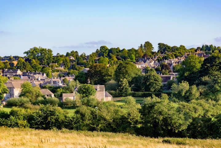 View of Burford village