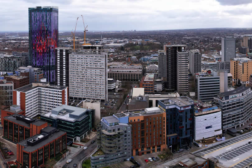 Croydon town centre aerial view