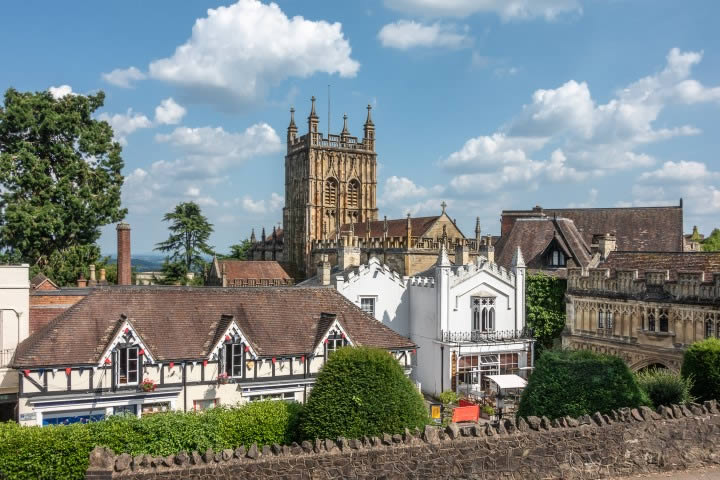 Town of Great Malvern in Worcestershire