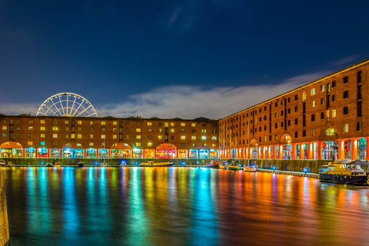 Liverpool Albert Dock at night