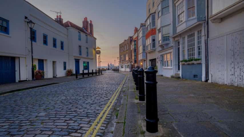 Old Portsmouth street and houses