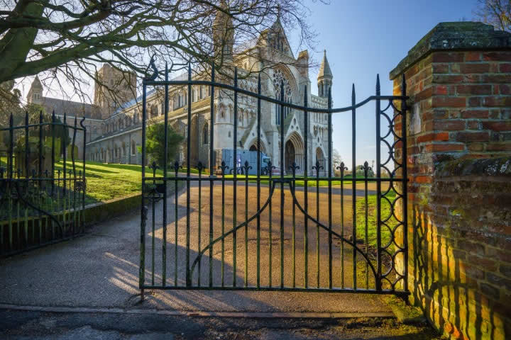 Saint Albans gate to Cathedral and Abbey Church